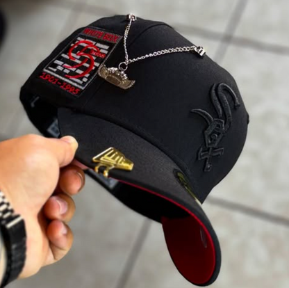 Black Embroidered Cap
